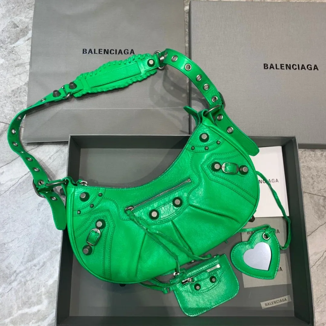 Balenciaga Le Cagole XS Shoulder Bag In Green