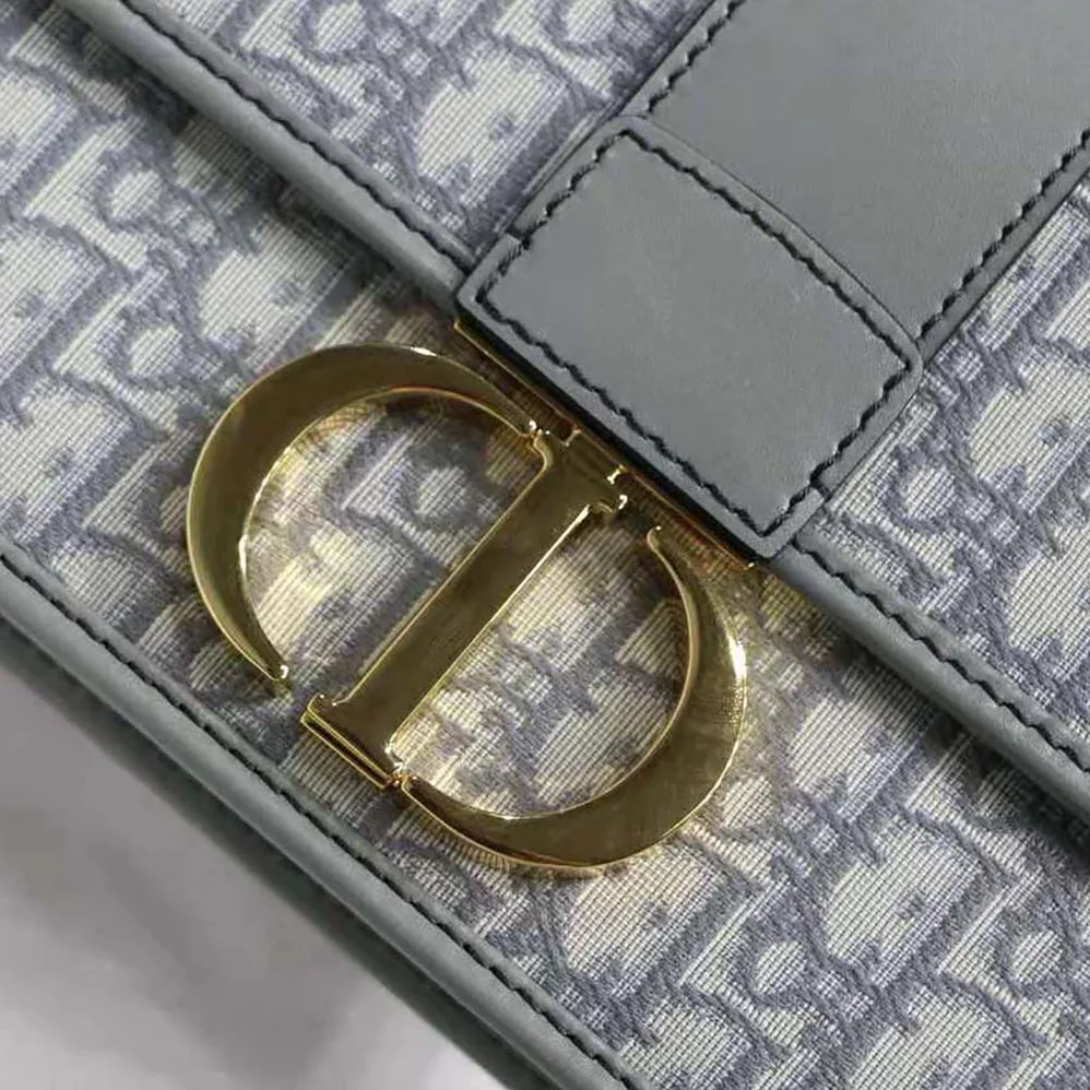 Dior 30 Montaigne Bag Gray Dior Oblique Jacquard for Women