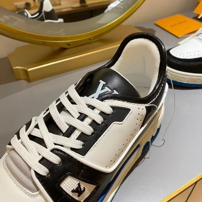 Louis Vuitton Trainer Sneaker Black in White Virgil Abloh Louis Vuitton Trainer Sneaker Black in White Virgil Abloh