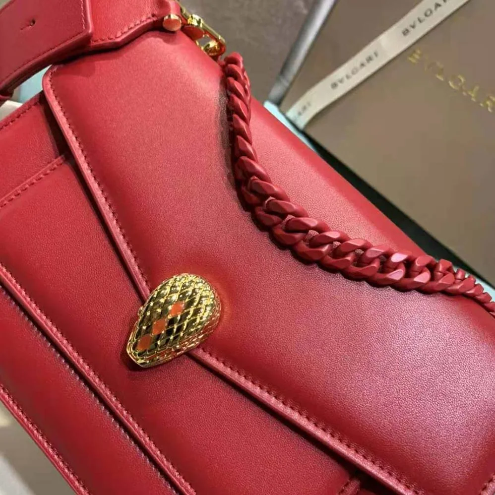 Bvlgari Serpenti Forever Crossbody Bag in Nappa Leather for Women in Red