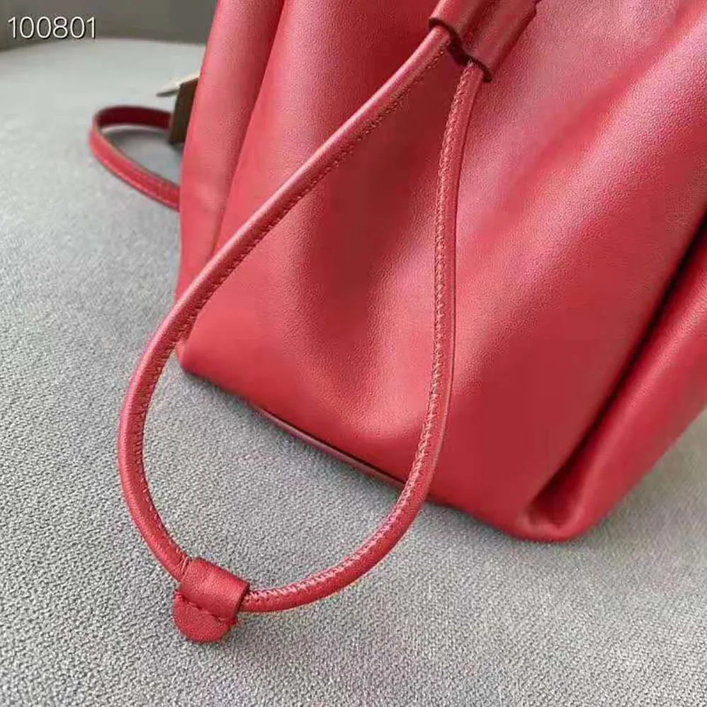 Burberry Monogram Motif Leather Bucket Bag for Women in Red