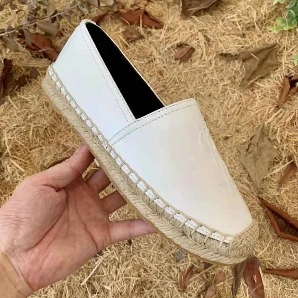 Saint Laurent YSL Monogram Espadrilles in Lambskin for Women in White