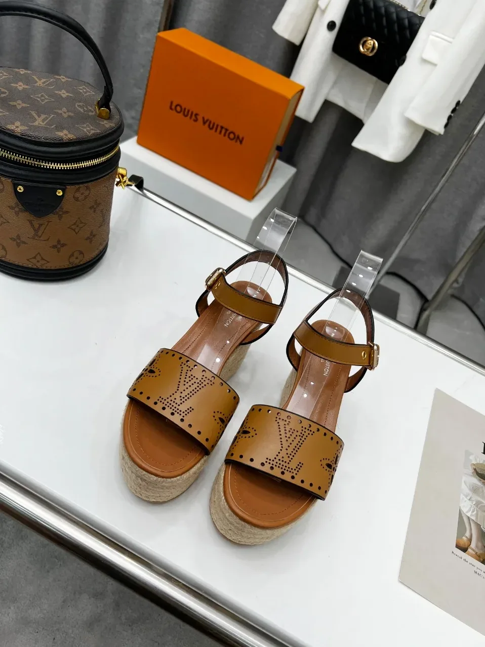 Louis Vuitton Starboard Wedge Sandal Brown LV 1A9PLN