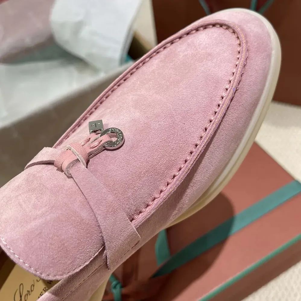 Loro Piana Summer Charms Walk Loafers for Unisex in Pink