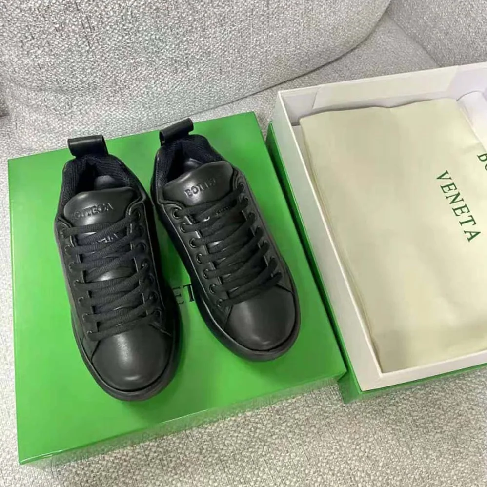 Bottega Veneta Pillow Sneaker Padded Leather Lace-up Sneakers for Unisex in Black