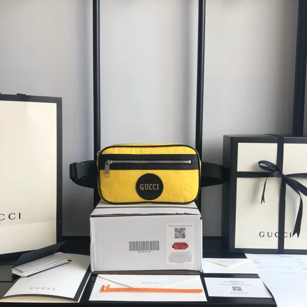 Gucci Gucci Off The Grid Belt Bag Yellow GG ECONYL® / Gucci Gucci Off The Grid Belt Bag Yellow GG ECONYL® /