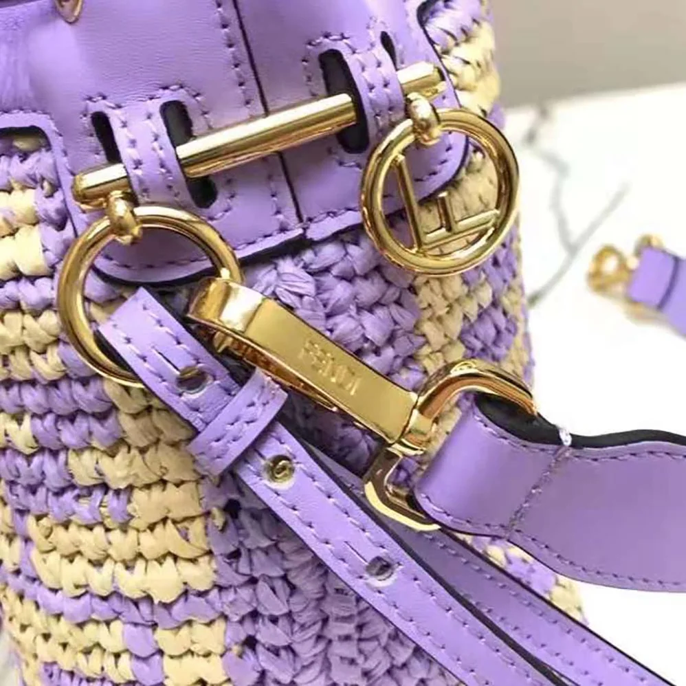 Fendi Mon Tresor Raffia Mini-Bag for Women in Purple