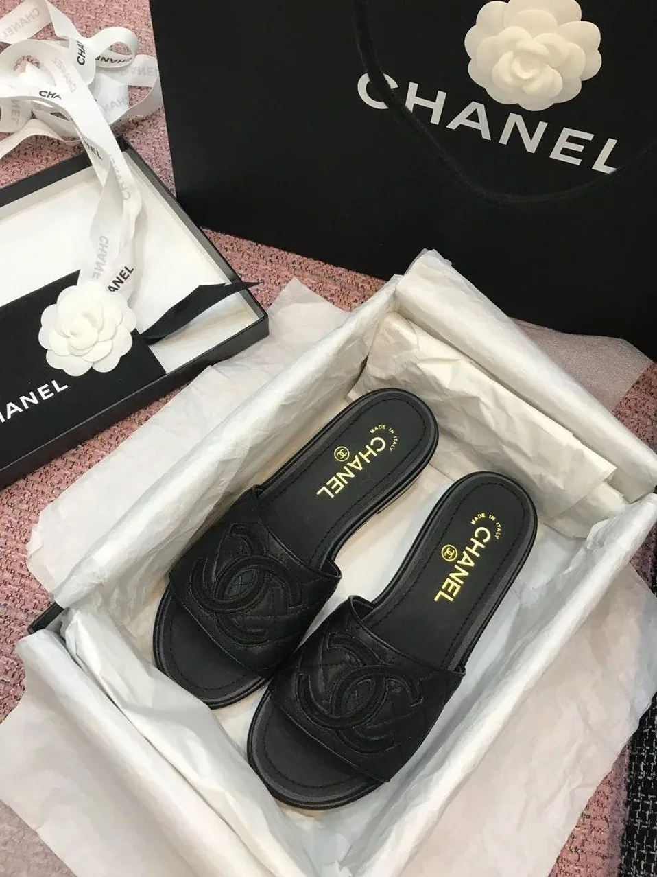 Chanel Mules Black , Shoes