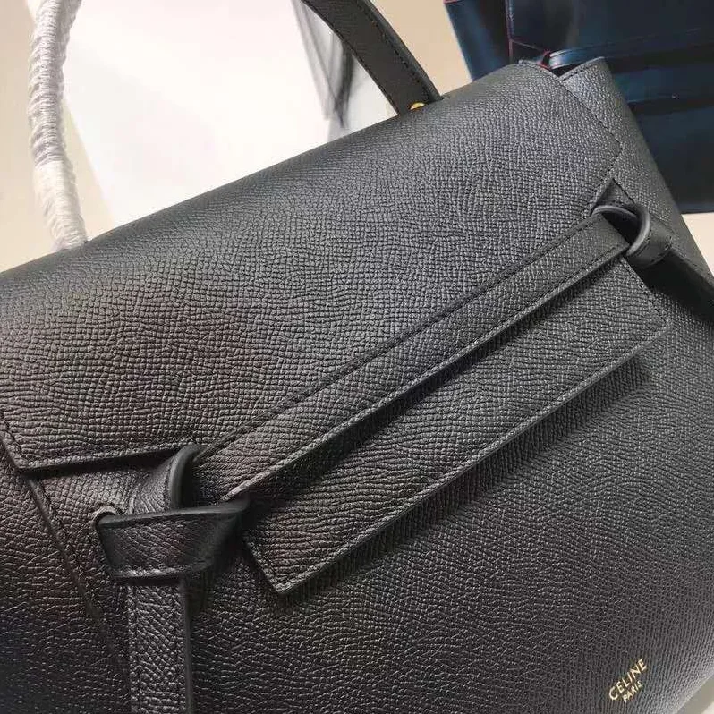 Celine Micro Belt Bag in Grained Calfskin for Women in Black Celine Micro Belt Bag in Grained Calfskin for Women in Black