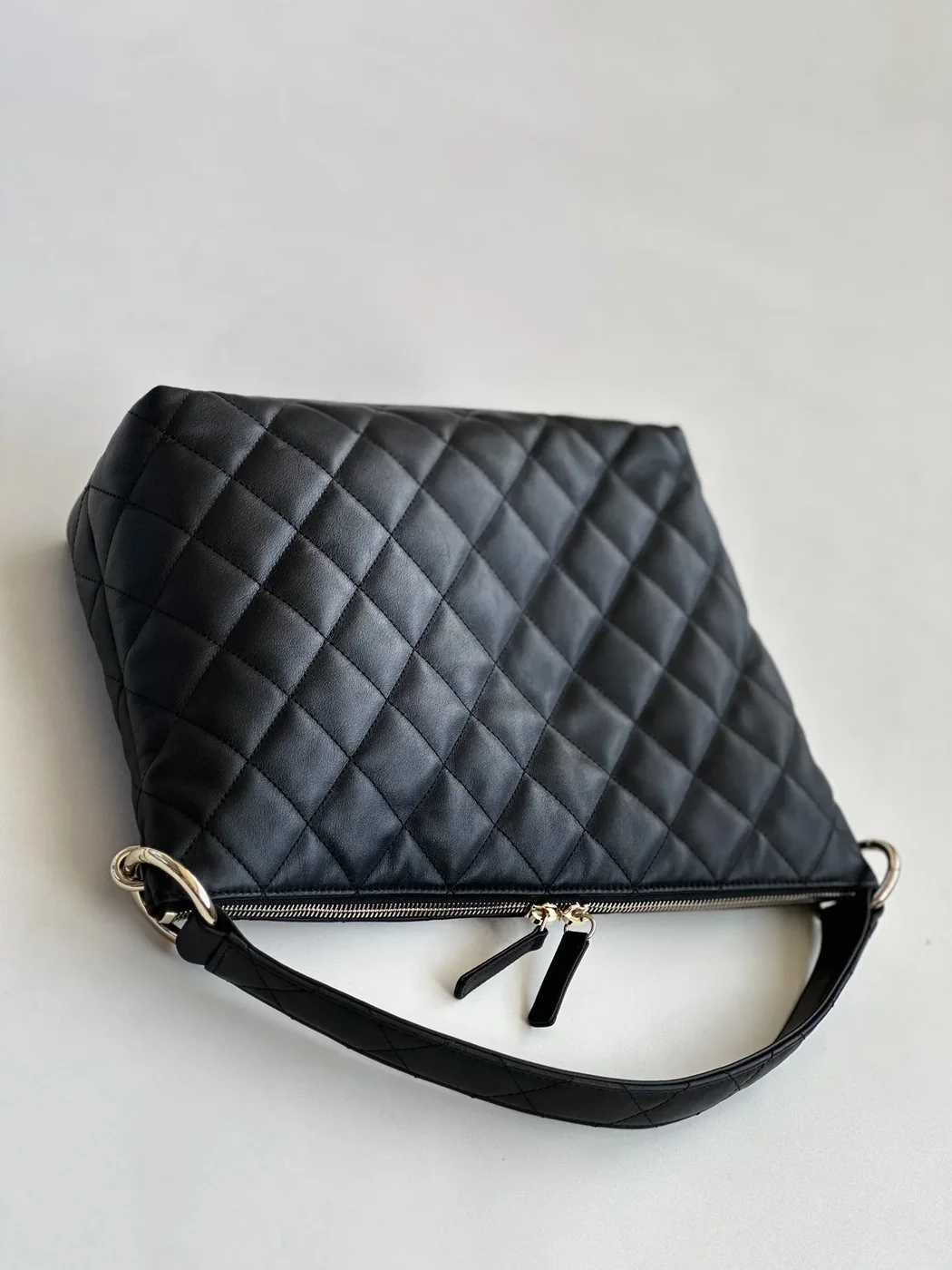 Chanel 23B Hobo Bag in Black Gold Hardware