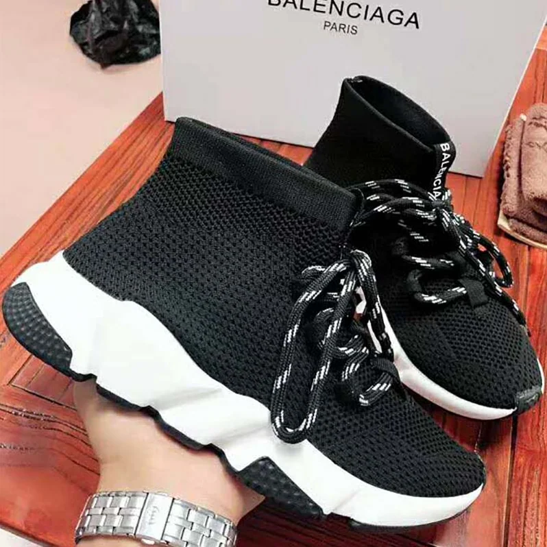 Balenciaga Shoes Speed Trainers 10mm Heel for Women in Black Balenciaga Shoes Speed Trainers 10mm Heel for Women in Black