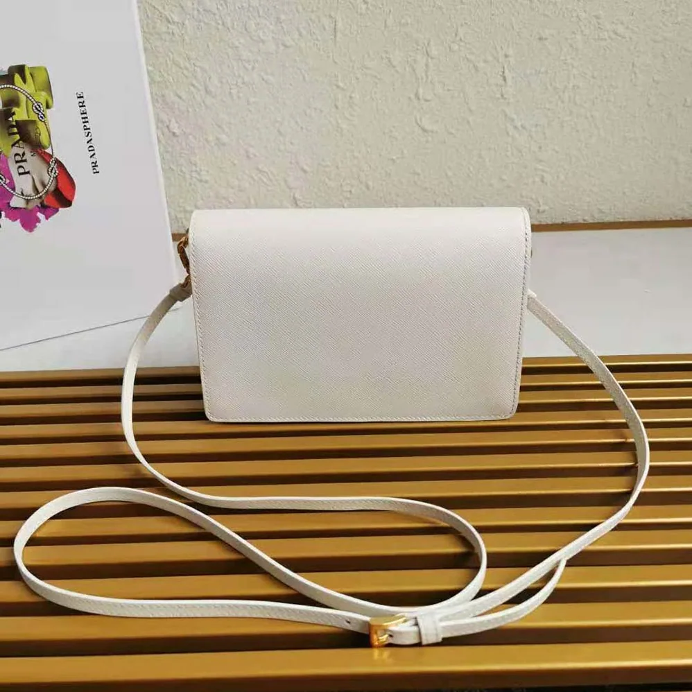 Prada Ladies Saffiano Leather Mini Bag in White Prada Ladies Saffiano Leather Mini Bag in White