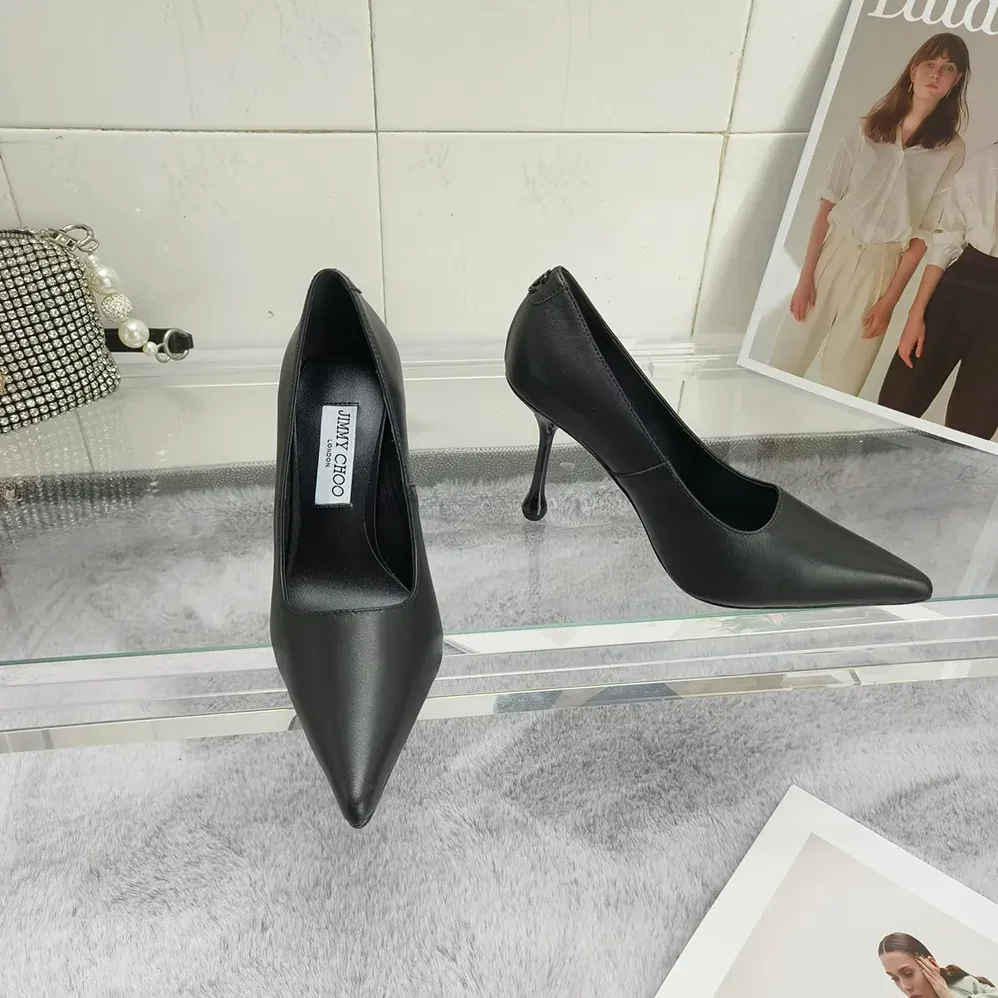 Jimmy Choo Ixia 80 Black Nappa Leather Pumps for Women