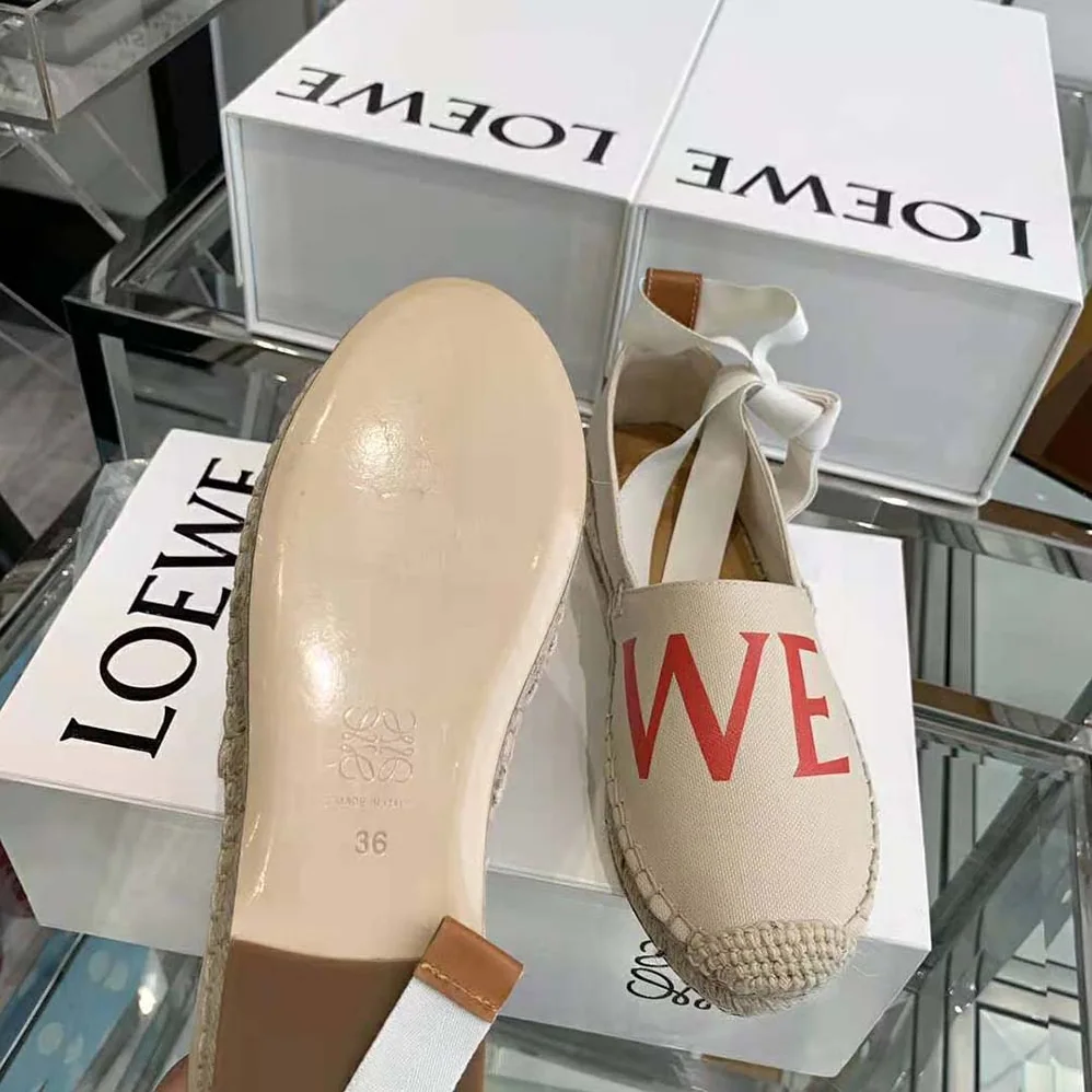 Loewe Paulas Ibiza Espadrille in Canvas for Women in Beige