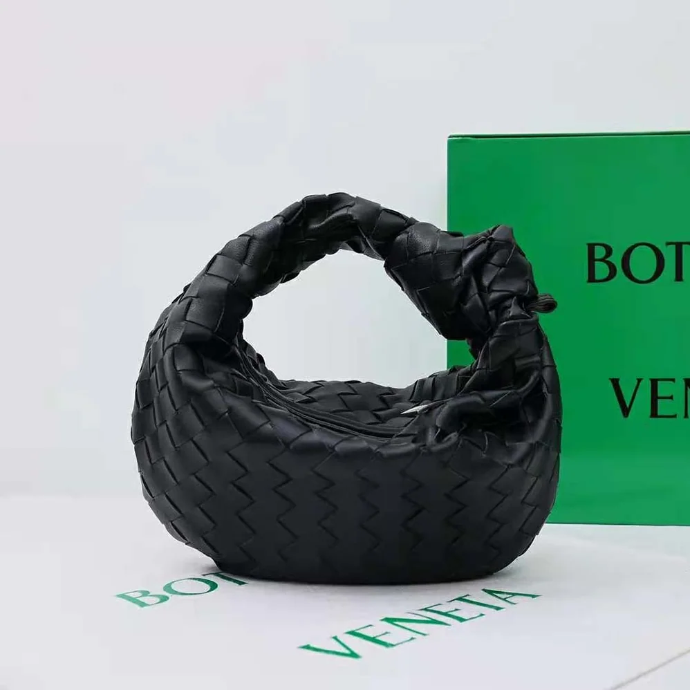 Bottega Veneta Mini Jodie in Lambskin Leather for Women in Black Bottega Veneta Mini Jodie in Lambskin Leather for Women in Black