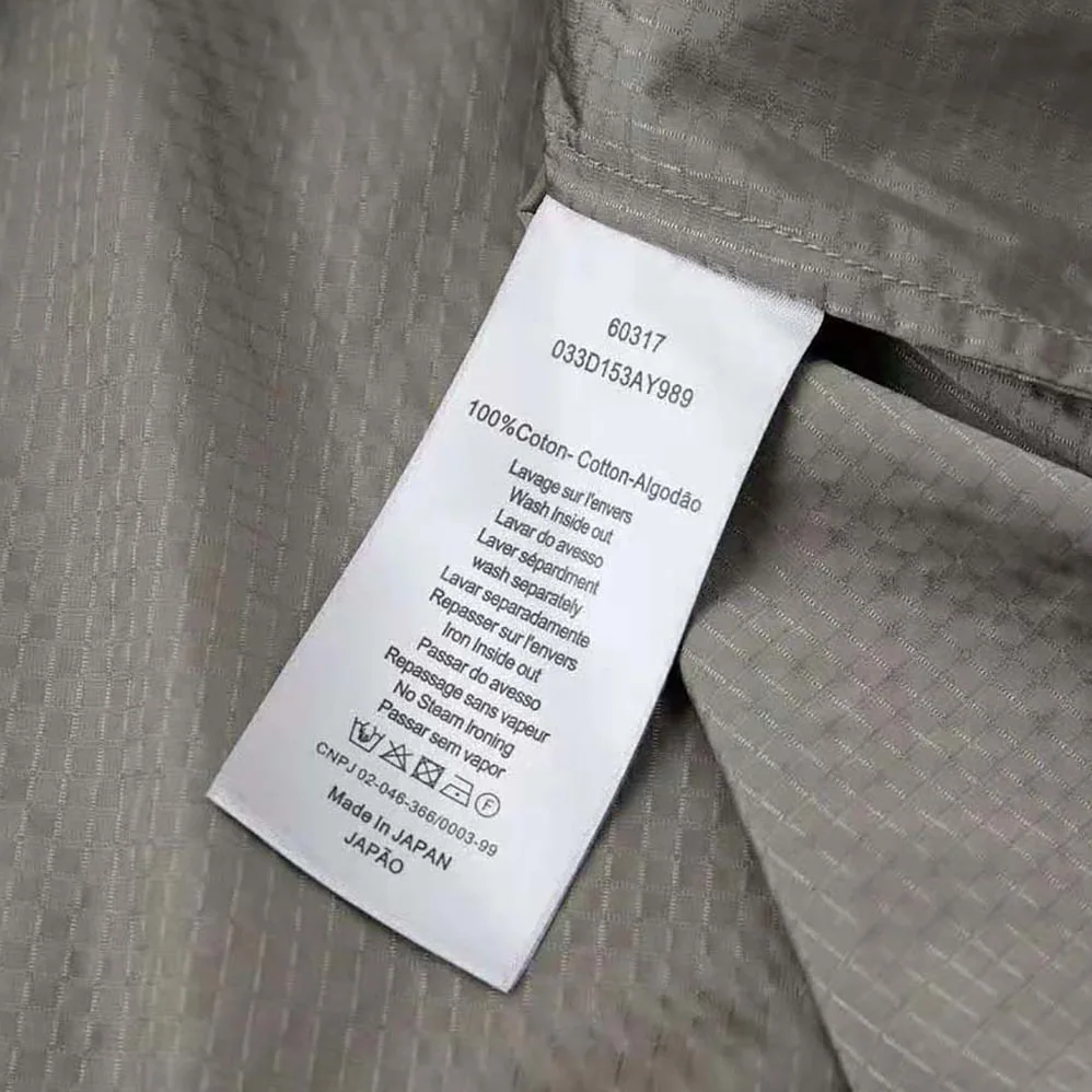 Dior Zipped Blouson Gray Technical Cotton Ripstop for Men