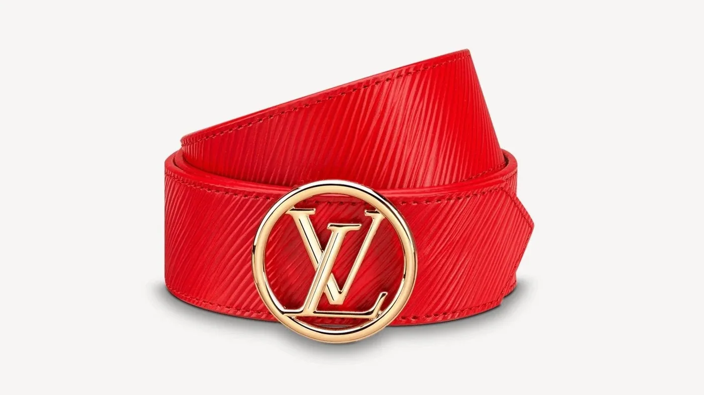 Red Reversible Leather Belt