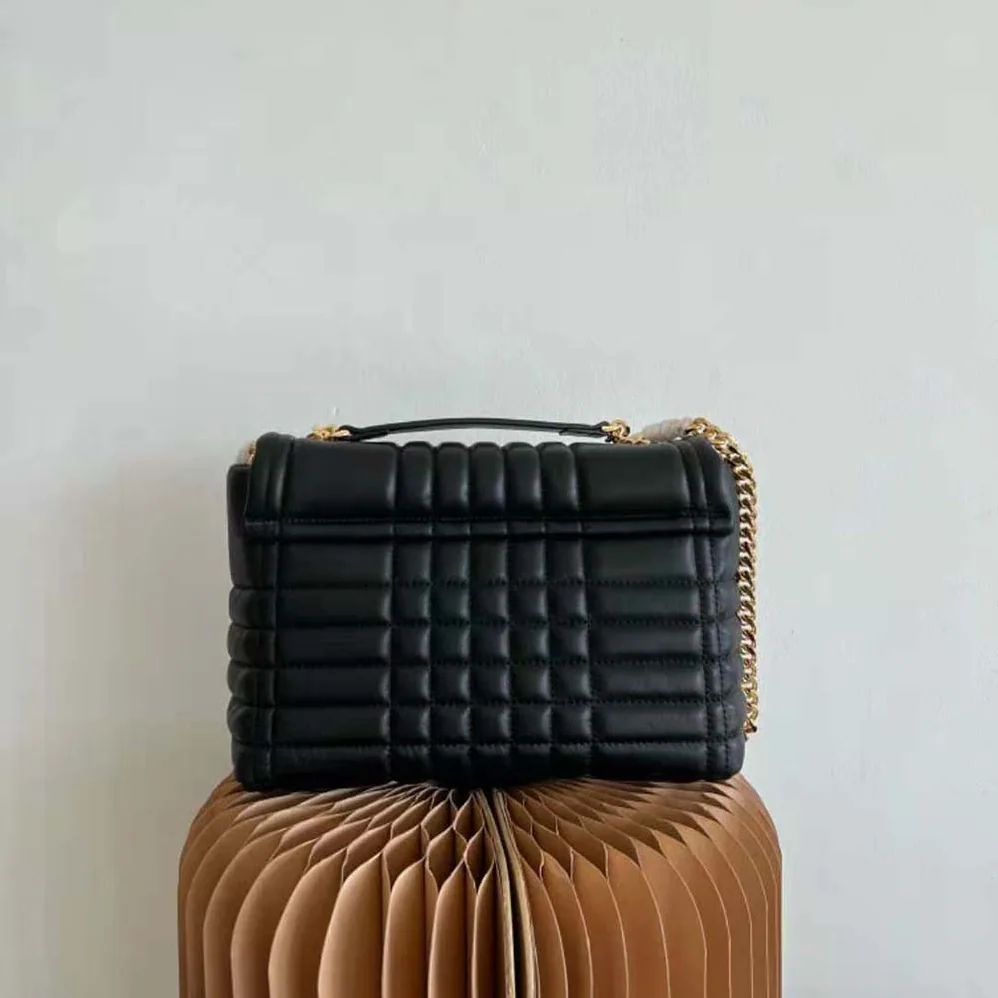 Burberry Small Quilted Lambskin Lola Satchel for Women in Black
