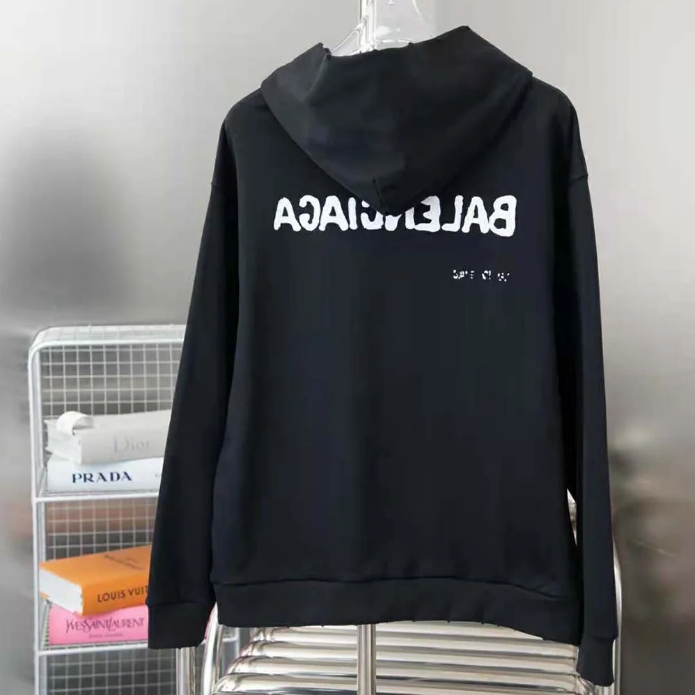 Balenciaga Hand-Drawn Balenciaga Hoodie Medium Fit in Black for Men
