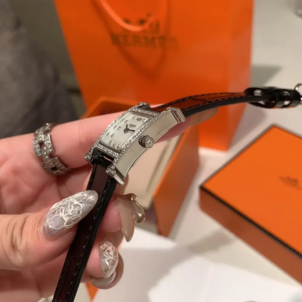 Hermes Heure H Watch Small Model 25 mm for Women in Silver