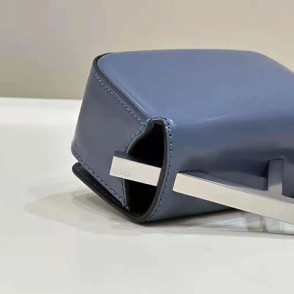 Fendi Nano Bag F Blue Leather Mini for Women in Bag Fendi Nano Bag F Blue Leather Mini for Women in Bag