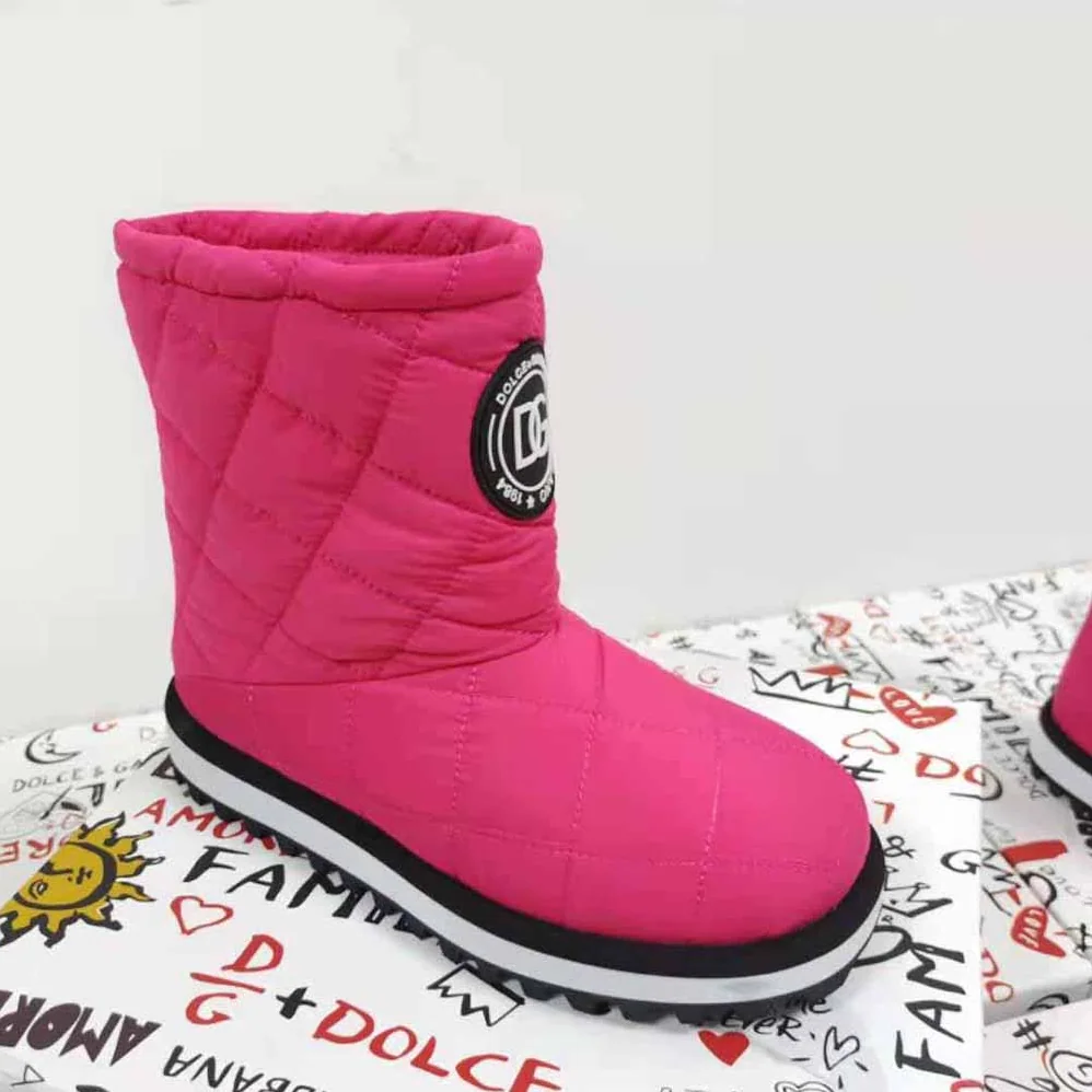Dolce Gabbana D&G Nylon Ankle Boots with DG Logo for Women in Pink Dolce Gabbana D&G Nylon Ankle Boots with DG Logo for Women in Pink