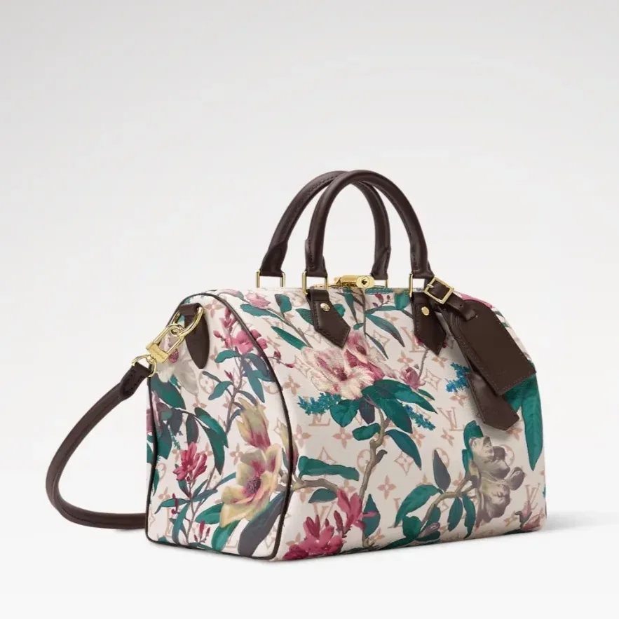 Louis Vuitton Speedy Soft 30 Top Handle Bag in Monogram Dune Gold Hardware Louis Vuitton Speedy Soft 30 Top Handle Bag in Monogram Dune Gold Hardware