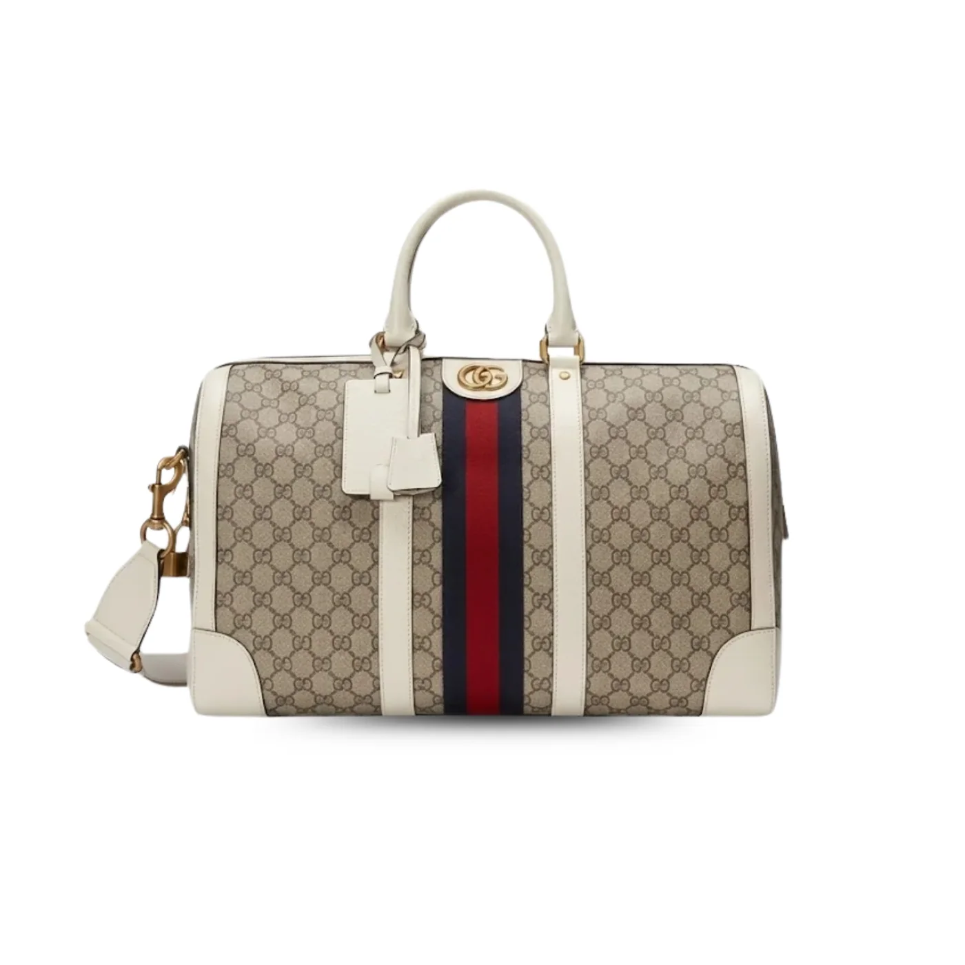 Gucci Ophidia Medium Duffle Bag in Beige Gold Hardware Gucci Ophidia Medium Duffle Bag in Beige Gold Hardware