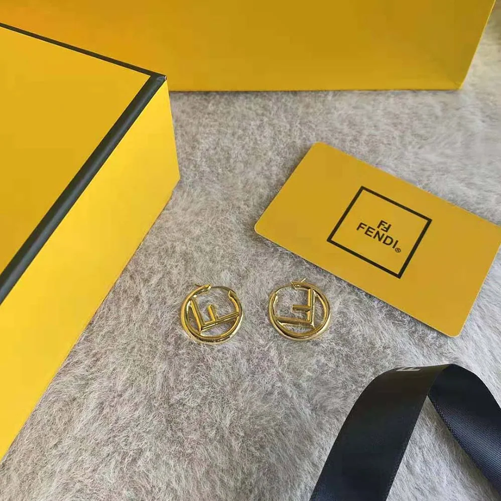 Fendi F Is Fendi Earrings Gold for Women in Colored Fendi F Is Fendi Earrings Gold for Women in Colored