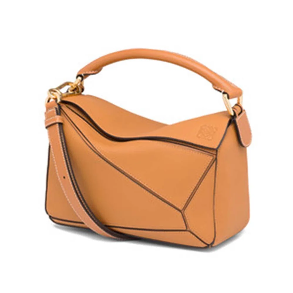 Loewe Puzzle Small Bag in Classic Calf Leather for Women in Brown