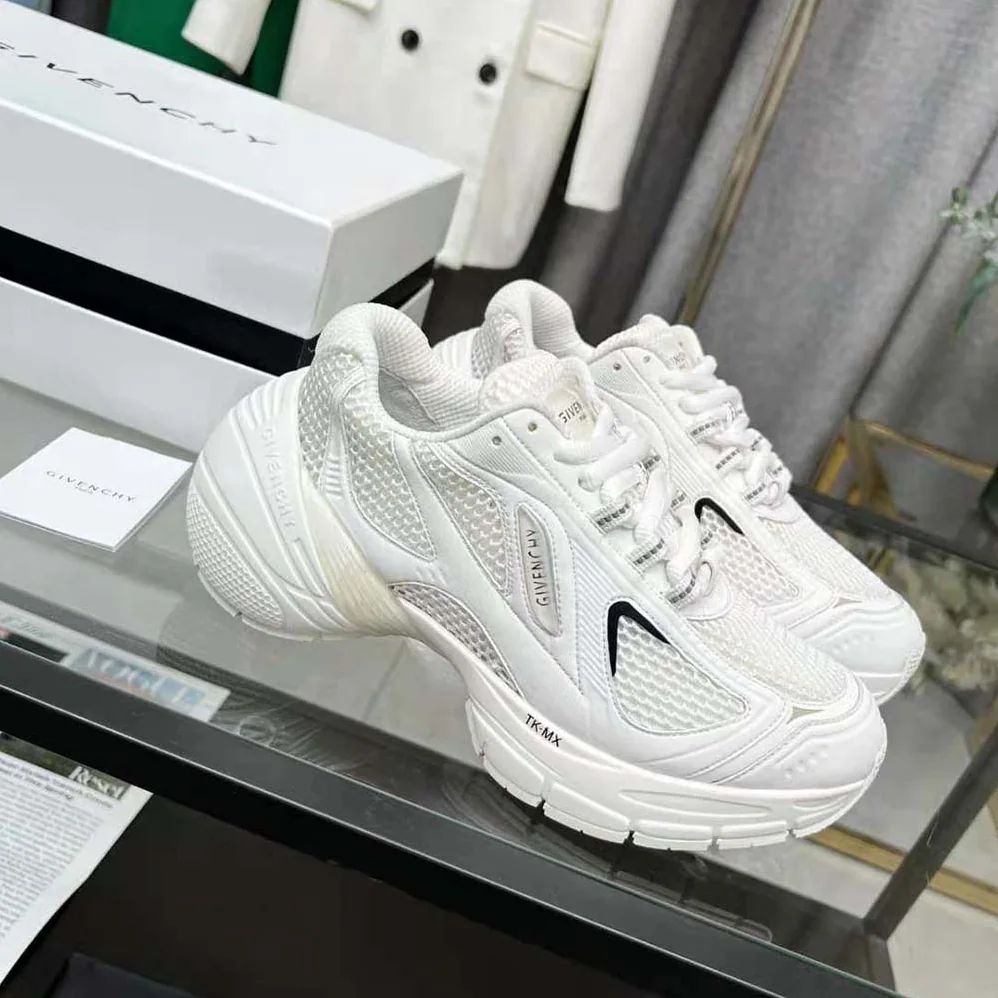 Givenchy TK-MX Runner Sneakers in Mesh for Unisex in White Givenchy TK-MX Runner Sneakers in Mesh for Unisex in White