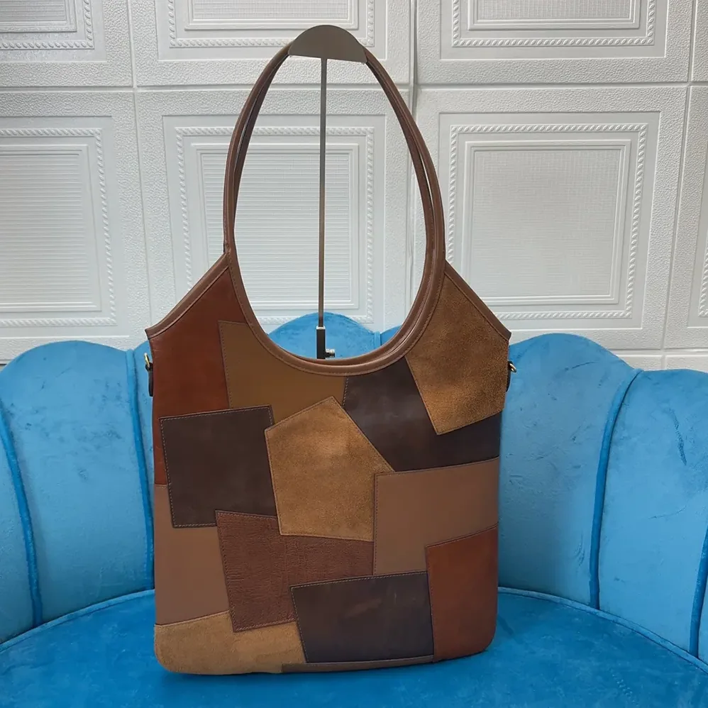 Miu Miu IVY Leather Patchwork Bag for Women in Brown Miu Miu IVY Leather Patchwork Bag for Women in Brown