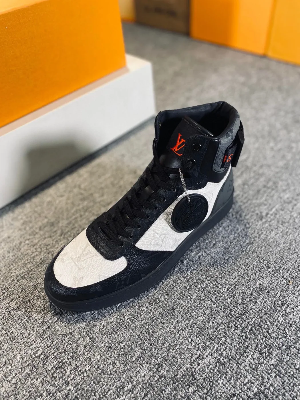 Louis Vuitton Rivoli Sneaker Boots Black And White Louis Vuitton Rivoli Sneaker Boots Black And White