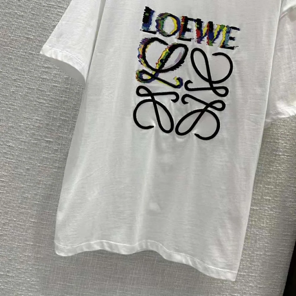 Loewe Glitch Anagram T-shirt in Cotton for Men in White