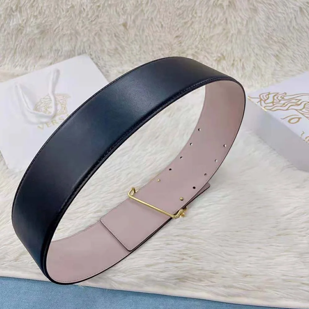 Versace Virtus Waist belt in Calf Leather for Women in Black