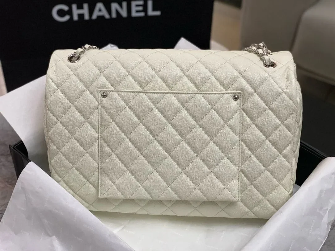 Chanel Airport Bag Silver in White/Black/Grey /