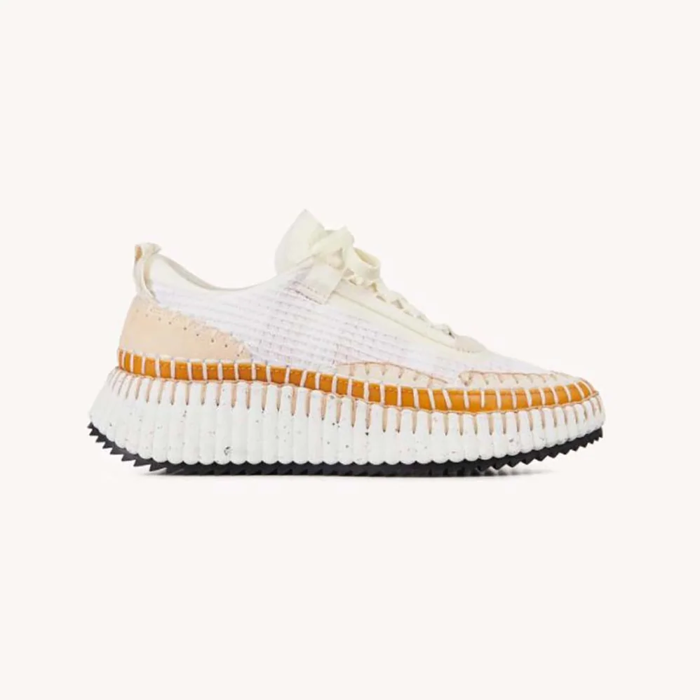 Chloe Nama Sneaker in Recycled Mesh for Women in White