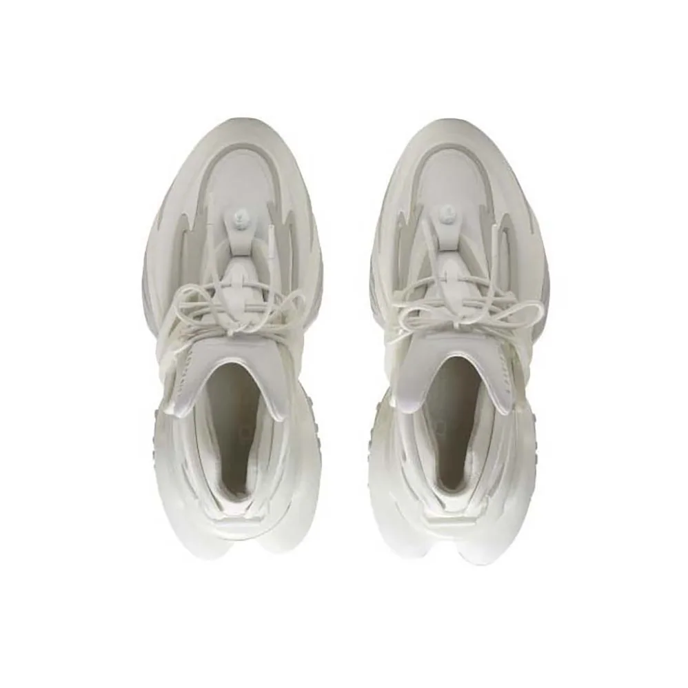 Balmain Unicorn Trainers in Neoprene and Leather for Unisex in White Balmain Unicorn Trainers in Neoprene and Leather for Unisex in White