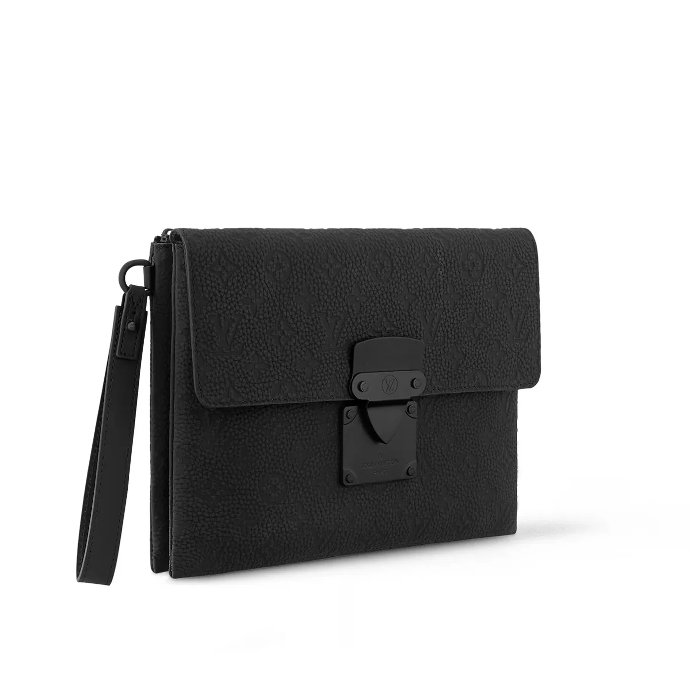 Louis Vuitton Pochette S-Lock Pouch / Black Black Hardware