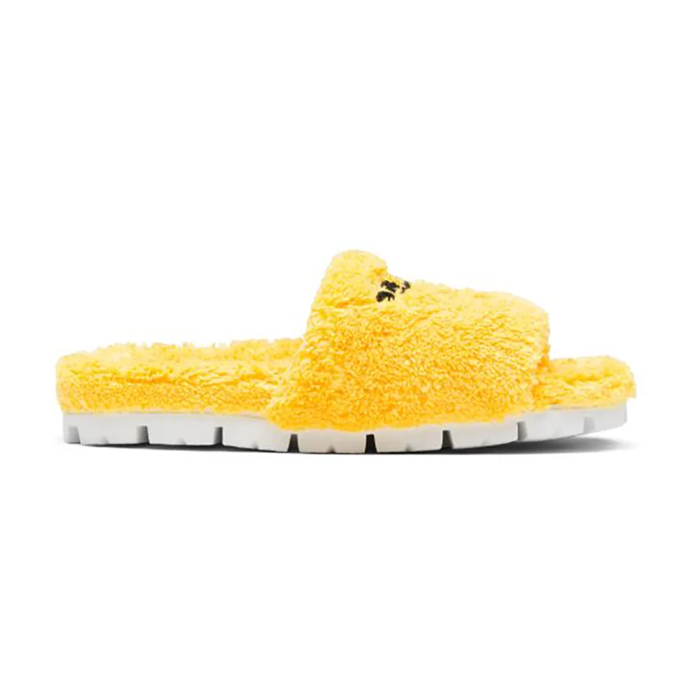 Prada Terry Cloth Slides for Women in Yellow