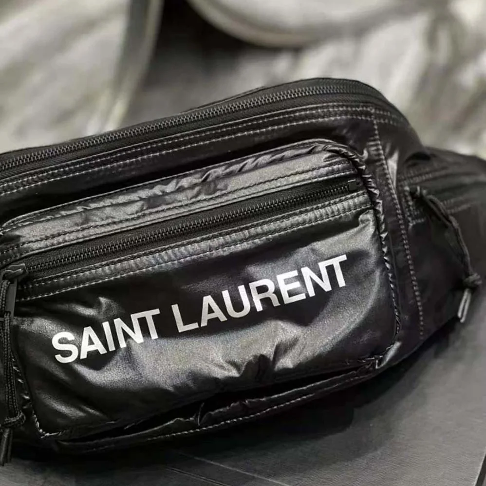 Saint Laurent YSL Nuxx Crossbody Bag in Nylon for Men in Black Saint Laurent YSL Nuxx Crossbody Bag in Nylon for Men in Black