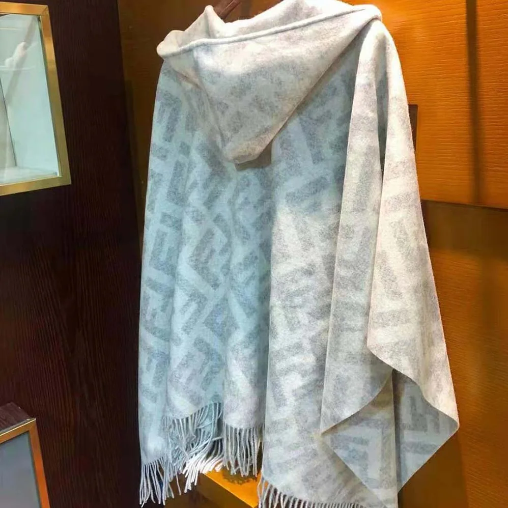 Fendi Gray Cashmere Poncho for Women