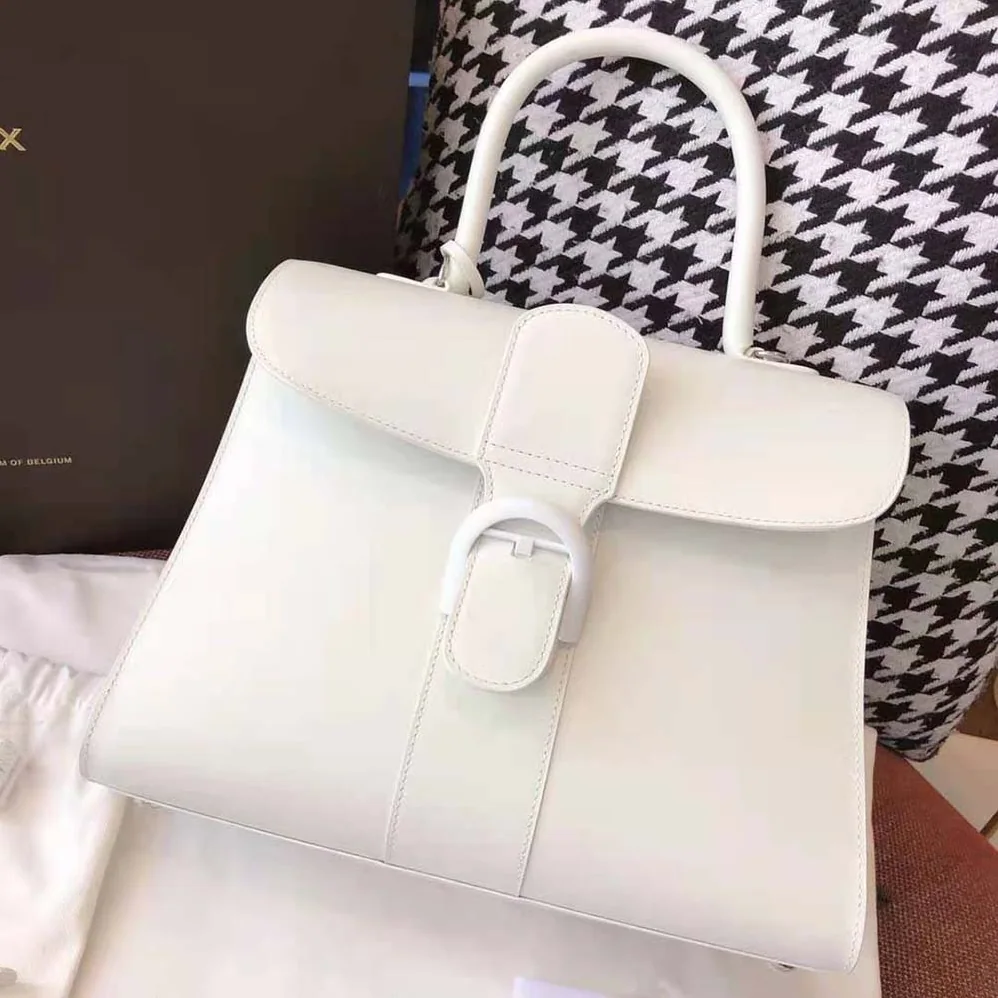 Delvaux Brillant MM in Box Calf for Women in White Delvaux Brillant MM in Box Calf for Women in White