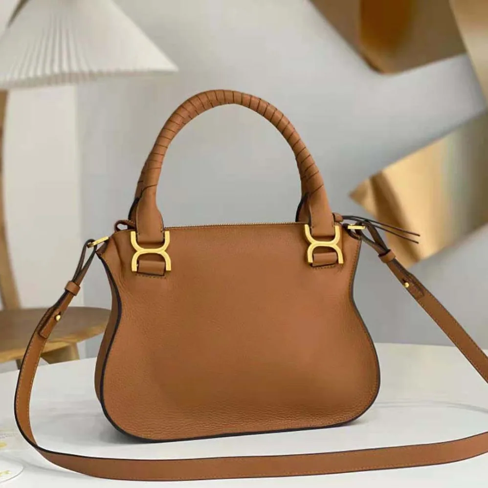 Chloe Marcie Small Double Carry Bag for Women in Brown