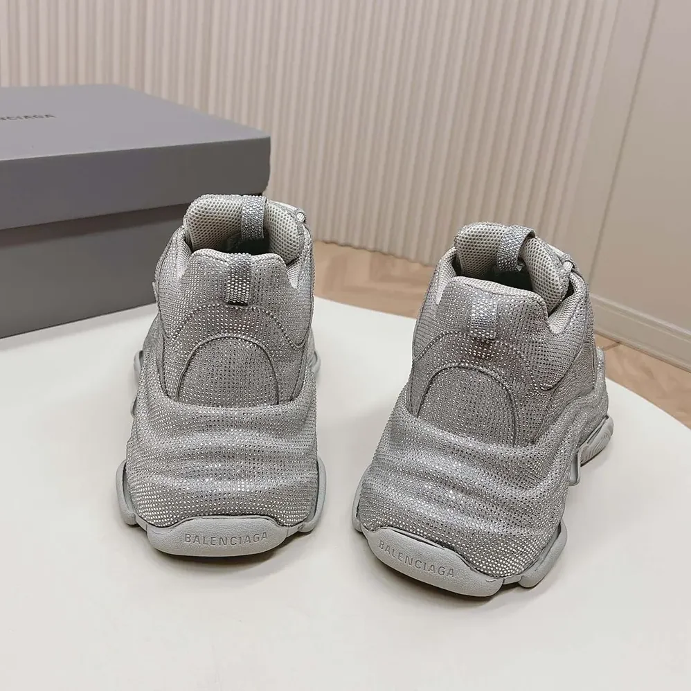 Balenciaga Triple S Sneaker with Rhinestones in Dark Grey for Unisex Balenciaga Triple S Sneaker with Rhinestones in Dark Grey for Unisex