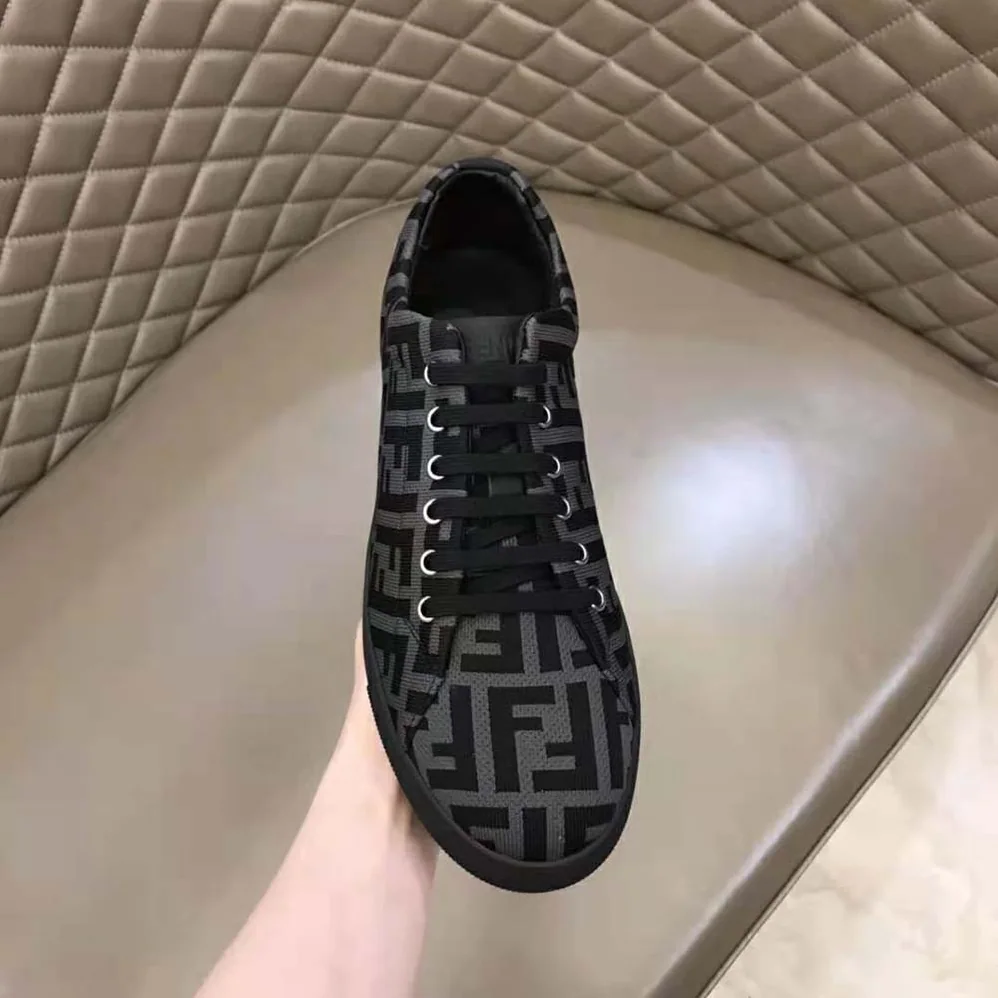 Fendi Sneakers Brown Tech Fabric Low for Men in Tops Fendi Sneakers Brown Tech Fabric Low for Men in Tops