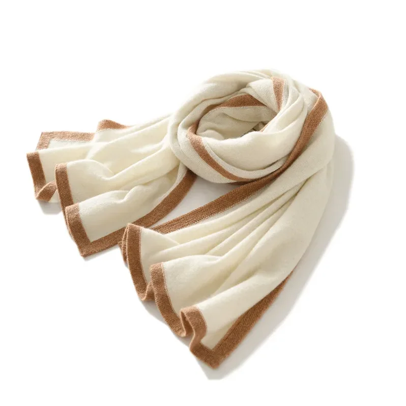 Universal Color Blocked Knitted Jacquard Western in style Cashmere Scarf