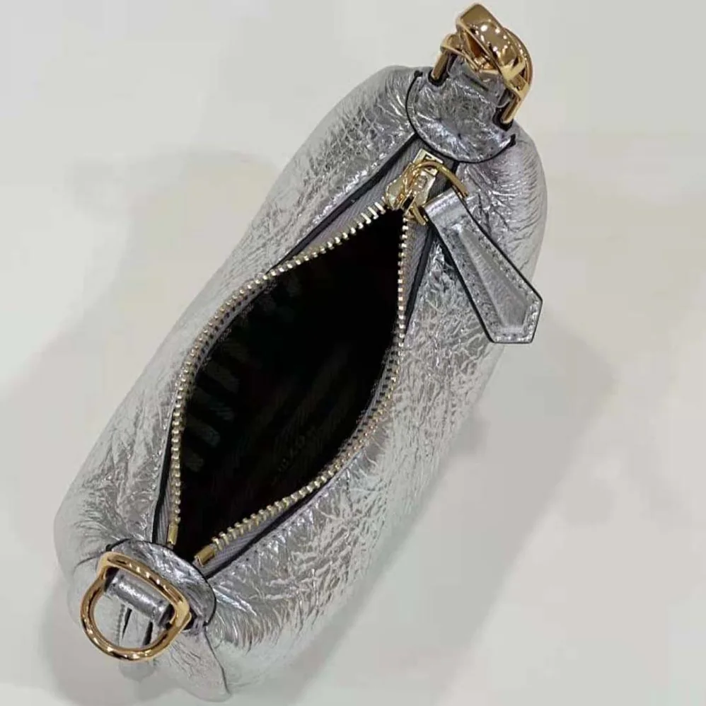 Fendi Nano Fendigraphy Silver Leather Charm for Women