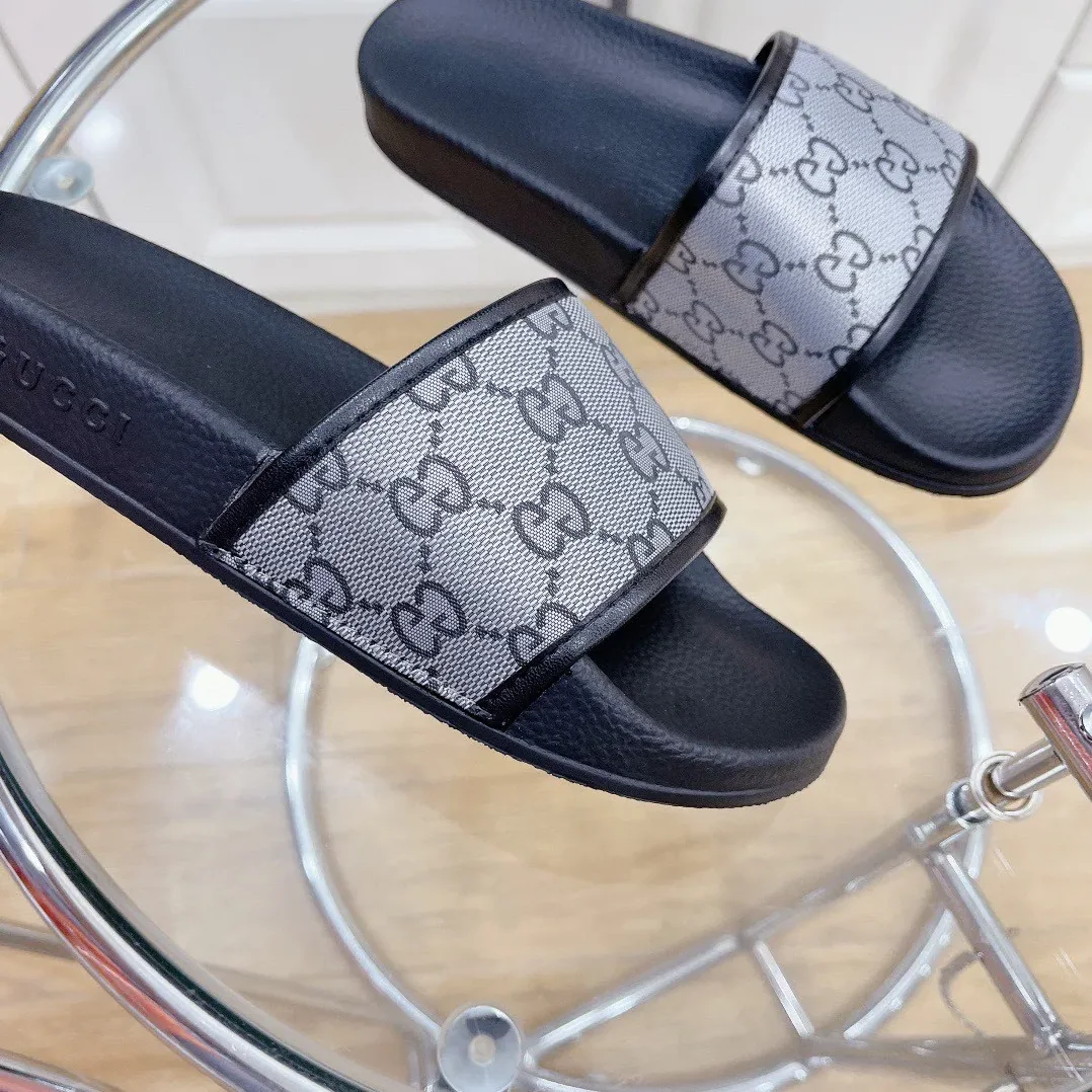 Gucci GG Slide Sandal Black And Gray for Women Gucci GG Slide Sandal Black And Gray for Women