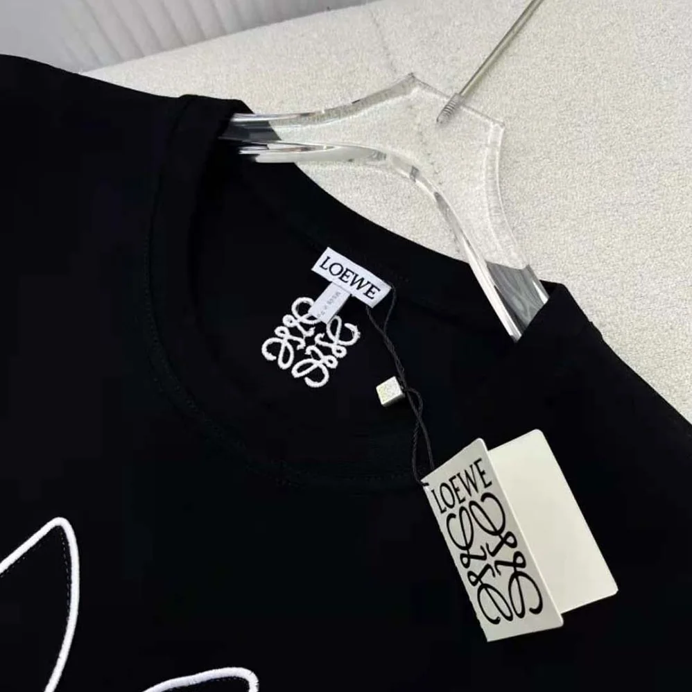 Loewe Bunny T-shirt in Cotton for Women in Black